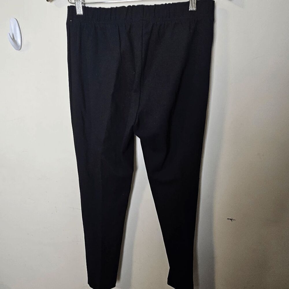 Talbots Stretch Pull on Pants Rayon Blend Elastic Waist Women's Black Size Mediu - Picture 2 of 4